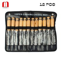 우드카빙키트 입문자 나무 조각칼 세트 공방 목공 수공예 Binoax 12pc 나무 조각 끌 세트 손 목공 diy 도구 칼 nd, 없음