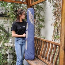 고급 Guqin 케이스 휴대용 중국어 자수 옥스포드 케이스는 두꺼운 guqin 가방을 운반 할 수 있습니다, 푸른