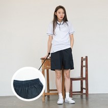 엘르학생복 풀밴딩 반바지 기능성 소재 원단 허리 고무줄 팬츠