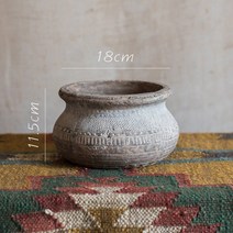 아프리카 토분 행잉 화분 보헤미안 빈티지 엔틱 인테리어 홈가드닝 분갈이 대형 소형 유니크, F(밑부분 구멍이 있음)