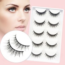 keka 인조 속눈썹 속눈썹 연장 재사용가능 5쌍+5쌍 세트, 2개