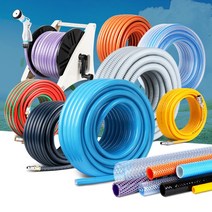 고압 투명 pvc 호스릴 고무호수 수도꼭지 농업용 편사 물호스연결, 에어호스ASSY 8x20