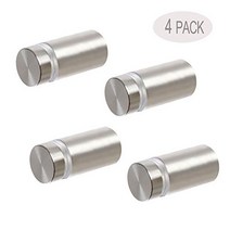Magicool Hanger Standoff Screws for Wall Mount Acrylic Picture Frame Hardware 1/2” x 1” Aluminum Sil, 1