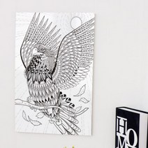 [천삼백케이] [꾸밈] cd644-아크릴액자젠탱글독수리2(대형)