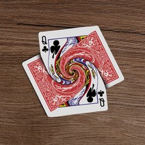 마술 도구 소품 vortex by dan harlan 재생 카드 magic tricks please deck props toy easy to do magician pops, 빨간색