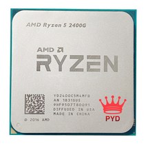 CPU AMD Ryzen 5 2400G R5 3.6 GHz 쿼드 코어 스레드 65W CPU 프로세서 YD2400C5M4MFB 소켓 AM4 라이젠 중