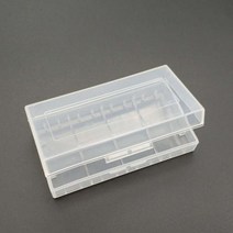 룸미러 차량 자동차 블랙박스 플라스틱 배터리 케이스 홀더 보관 상자 18650 CR123A 16340 컨테이너 가방 주최자, Transparent White