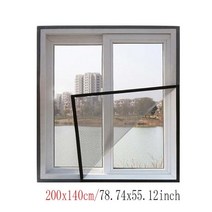 가게 어닝 상가어닝 전원주택 카라반어닝텐트 고정식 설치 사용자 정의 크기 자체 접착 모기장 창 그물 모기장 유리 섬유 이동식 빨 쉬운, 200x140cm, 흰색 벨크로