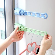 [오늘발송] 창틀고정옷걸이걸이 공간 절약 행거 옷걸이, 핑크