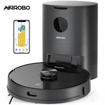 Airrobo-t10 로봇 진공 청소기 자동 먼지 처리 라이다 내비게이션 250 분 런타임 최대 2700Pa 반려동물 털용 강력 흡입 로봇청소기 빗자루 걸레질, 하얀, 유럽 ​​연합