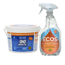 에코스 옥소브라이트 다용도 얼룩제거제 무향 1633g + 다목적클렌저 진저 플러스 650ml, 1세트