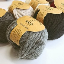 (10+1이벤트중) 나코 내츄럴 울 뜨개실 조끼 목도리 Nako Natural wool, 2