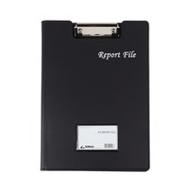 플러스샵 PU 레포트 화일 A4 덮개형 블랙 블루 가죽, 흑색