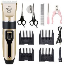 개 클리퍼를위한 클리퍼 개 손질 클리퍼 키트 USB 전문 충전식 저소음 애완 동물 헤어 트리머 인박카, 일반 블랙 컷