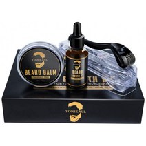Beard Growth Kit Beard Derma Roller+ Beard Growth Serum Oil+ Beard Balm Facial Hair Growth Kit, 1