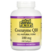 내추럴팩터스 엔자임 Q10 100mg 소프트젤 240정, 100mg -선택하신 용량이 사진보다 우선합니다., 240 개