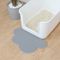 starcat 디자인 고양이 모래매트 스타캣 사막화방지 화장실매트, 구름모양, 그레이