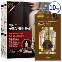 하라즈 샴푸형 앰플 새치 염색제 10p, 1개, 자연갈색