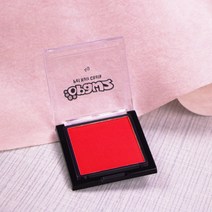 POMTOR 애견 강아지 고양이 볼터치 화장 염색 미용 반려동물 헤어초크 블러셔+ (물고기비늘 걸레 증정 이벤트), 펫 블러셔-레드 4g(염색브러쉬)개