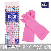 태화 고무장갑 올에이, 핑크, 10개입