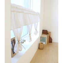 순수 내추럴 창문장식 바란스 쪽커튼 북유럽풍 가리개