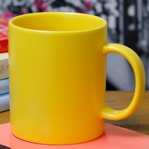 머그컵 + 유리컵 베스트 모음, 1개, 무광 머그-옐로우