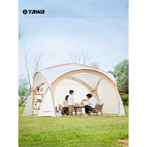 대형 타프 그늘 캠핑 거실형텐트 타프쉘 돔타프, 싱글 라지 캐노피(화이트 모카)