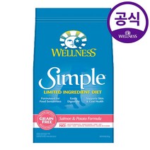 웰니스 강아지 눈물사료 심플 살몬앤포테이토 중대형견 10.8kg 알러지사료 그레인프리 단일단백질 유산균 (2023-11-15)