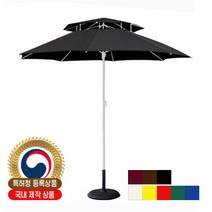 드림레저 국내산 FRP 파라솔 2700 (받침대 별매), 블랙
