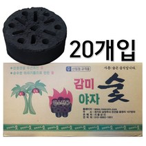 감미참숯 바베큐용 야자숯 야자번개탄식 20개입, 20개