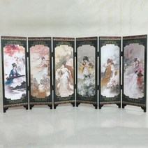 제사병풍 미니병풍 병풍장식 벽 분배기 파티션 화면 아트 데칼 주방 나무 중국어 접는 디바이더 패널 룸