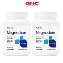 GNC 마그네슘 500mg 120캡슐 X2병, 1개, 기본