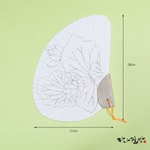 나비부채 大|민화도안부채|연화도|고급한지부채|하나필방