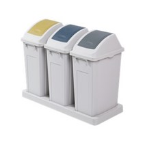창신리빙 프랑코 대용량분리수거함 50L*3칸 개/1 375869, 1개