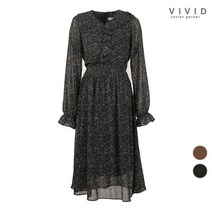 [비비드 시크릿가너] [VIVID SG][VIVID SG] 안개꽃 쉬폰 프릴 원피스 VS1