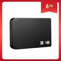 고속 휴대용 1TB SSD 외장 솔리드 스테이트 드라이브 USB3.0 500GB 하드 대용량 디스크 노트북/맥북 미니, 04 Black 6TB, 04 Black 6TB