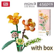 456Pcs LOZ 미니 블록 Loques 3 스타일 영원한 꽃 로즈 라벤더 Diy 완구 Bottel 홈 전시회 재미있는 크리 에이 티브 선물, JM81-1658-with box
