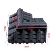 간편시공 플라스틱 기와 기와지붕 한옥집짓기 조립식 인조 담장, 회색 모서리기와