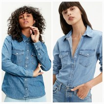 [리바이스] Levis® 프리미엄 여성 에센셜 웨스턴 데님 셔츠 2종
