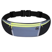 다담아 4포켓 벨크로 러닝벨트 힙색 허리색, 연그레이