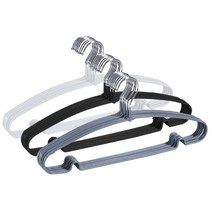 논슬립 어깨뿔방지 올라운드 스틸 옷걸이 30P, 블랙x30개