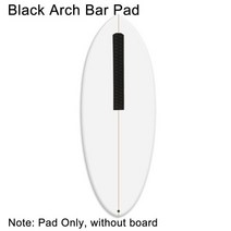 스킴보드 서핑 보드 데크 패드 skimboard 견인 테일 패드 아치 바 스트립 4 조각 스톰프 서핑 보드 패드 + 아치 바 그립, 검은색 아치바