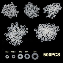 고무바킹 고무패킹 캡 실리콘패킹 100Pcs 화이트/블랙 플라스틱 나일론 와셔 도금 플랫 스페이서 씰 가스켓, 02 WHITE_02 M2.5, 02 WHITE_02 M2.5