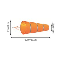 풍향계 풍속계 풍향 웨더 베인 정원 바람개비 6080100cm windsock 야외 용, 주황색-회색-m