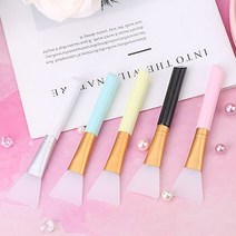 PKFARM 1P+1P 셀프 피부관리 실리콘 얼굴마사지 브러쉬 얼굴마사지팩 휴대용 얼굴마사지기 팩붓, 랜덤발송