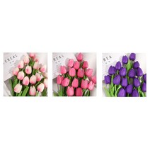 리얼 생화 퀄리티 망고튤립 조화 인테리어소품 꽃조화, 1개, 4망고튤립-옐로우