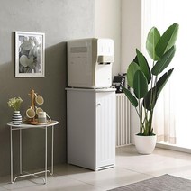 폭이깊은 틈새 키친수납장 정수기 거치대(29cm) 그릇장 다이닝 보조 캐비넷, 줄무늬화이트