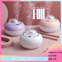초소형가습기 무드등 가습기 무드 세척쉬운 저소음, 화이트