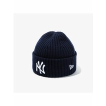 [국내 매장판] NEWERA 뉴에라 남녀공용 MLB 니트 립 뉴욕 양키스 커프 비니 네이비 / 12866292 285889