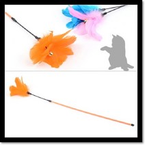 깃털달린 딸랑이스틱 고양이 장난감, 20개